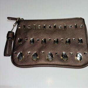 BIG BUDDHA COLTON Top Zip Coin Wristlet Wallet Bronze